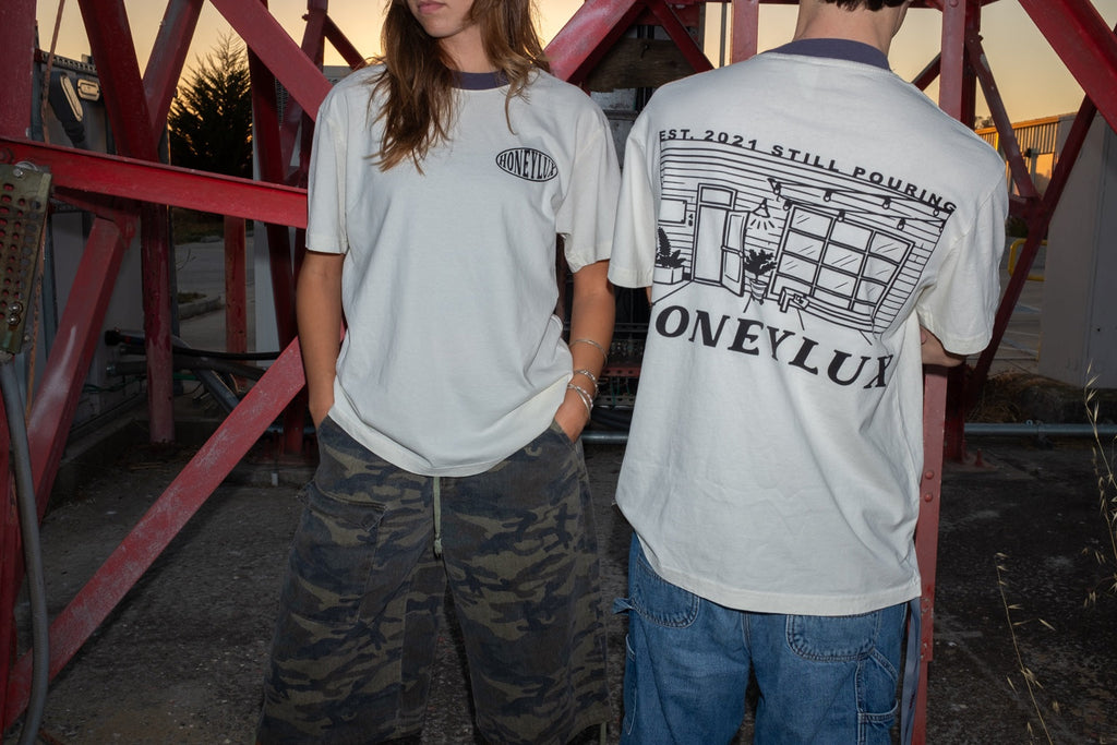 Honeylux anniversary T-shirt graphic detail