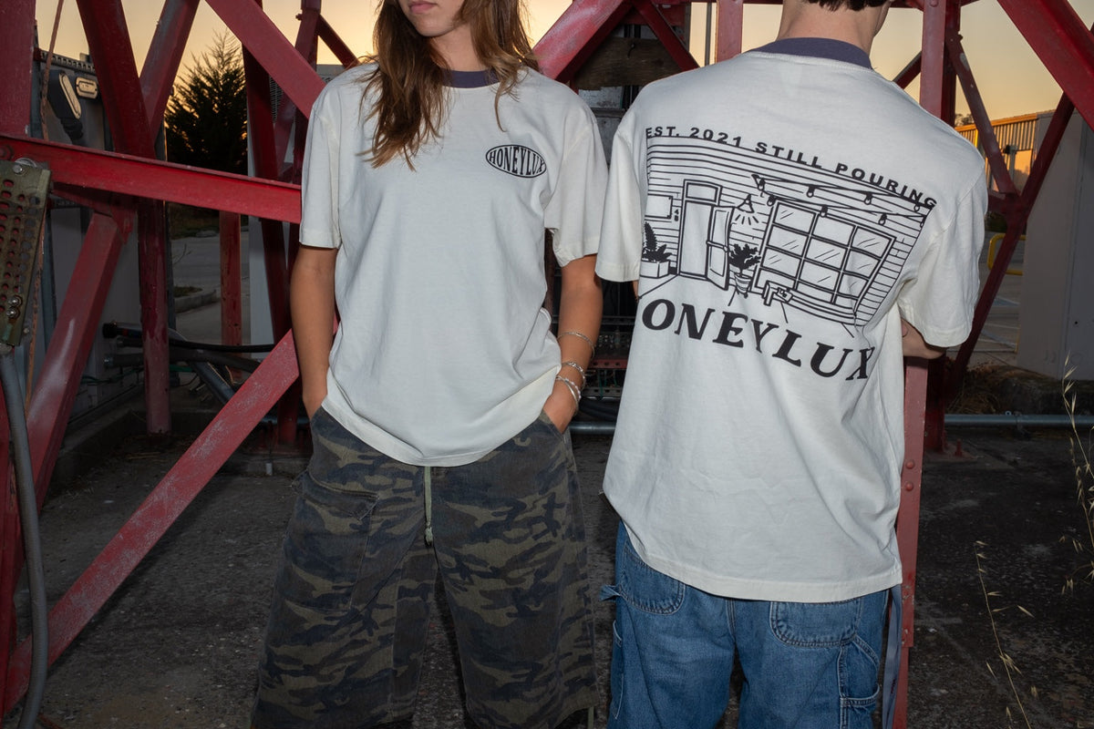 Honeylux anniversary T-shirt graphic detail
